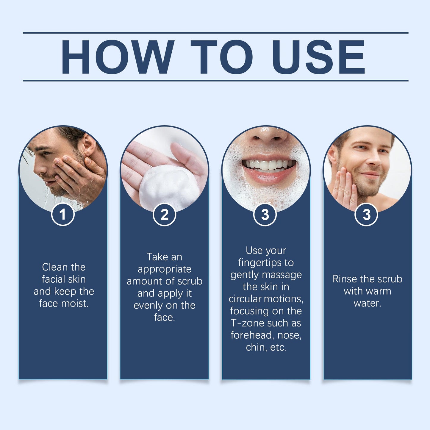 East Moon Men's Oil Control Scrub, Gently Cleanses Facial Skin With A Refreshing And Moisturizing Oil Control Scrub eprolo