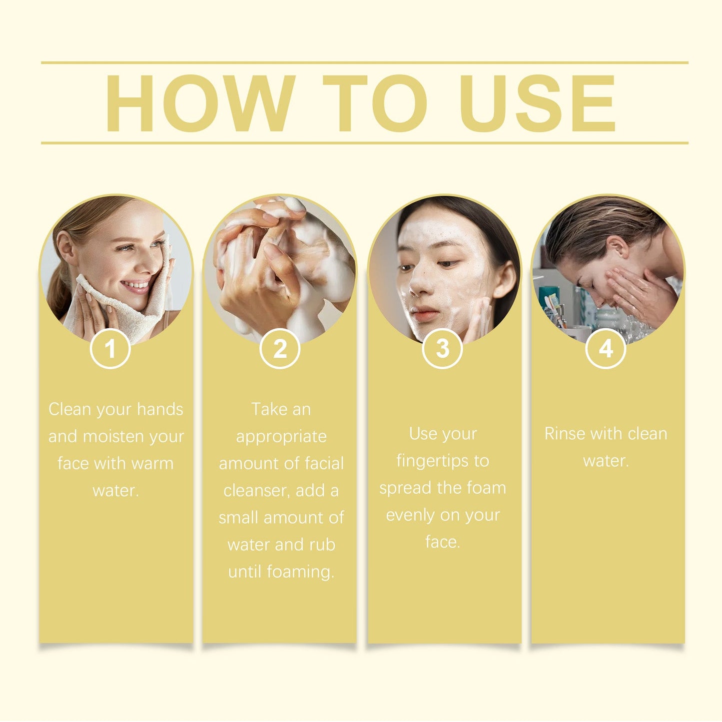 Hoygi Vitamin C Brightening Cleanser, Moisturizes And Soothes Facial Skin With A Clean, Hydrating, Non-Tightening Cleanser eprolo