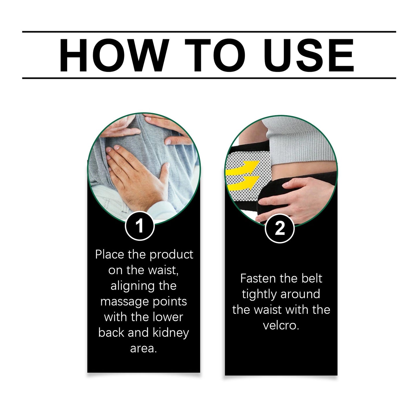 Houkea Body Massage Belt Lightweight Body Lift Comfort Warm Breathable Care Elastic Belt eprolo