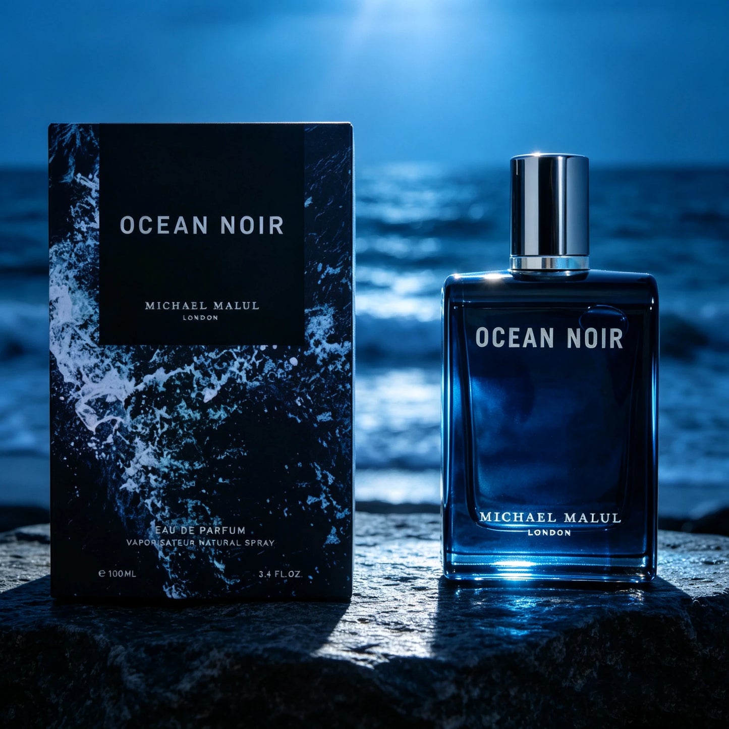 Michael Malul Night Ocean Ocean Noir perfume Black Coconut Seaweed Patchouli Mature Cool Men's Light essence