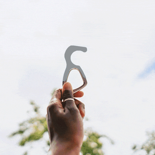 hoo(key) - The Only Patented Antimicrobial Silicone No-Touch Keychain Tool USA