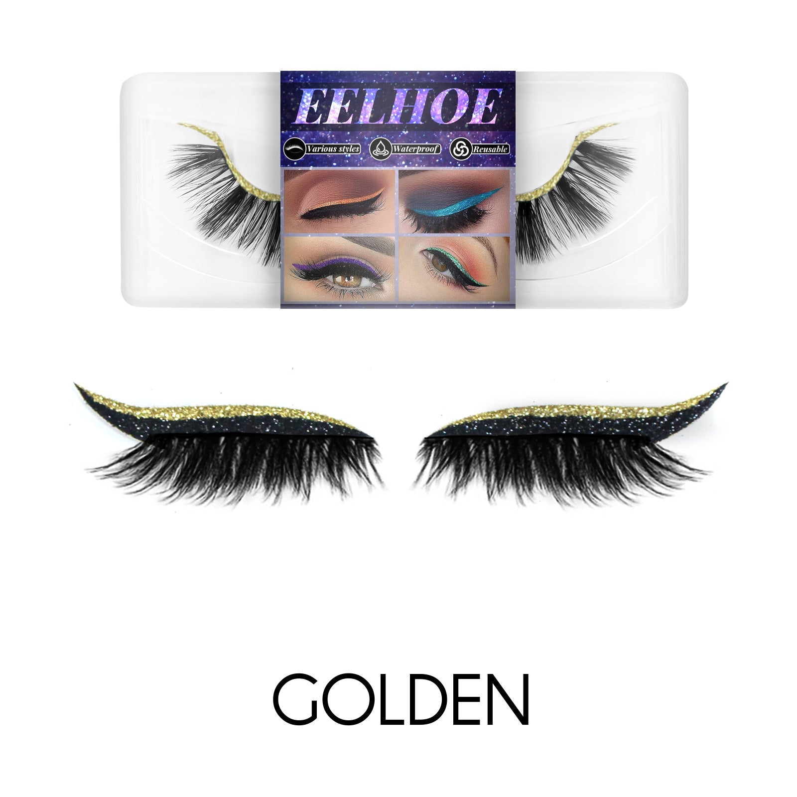 Eyeliner And Eyelash Stickers, Self-Adhesive False Eyelashes With European And American 3d Eyelash Eyeshadow Eyeliner eprolo