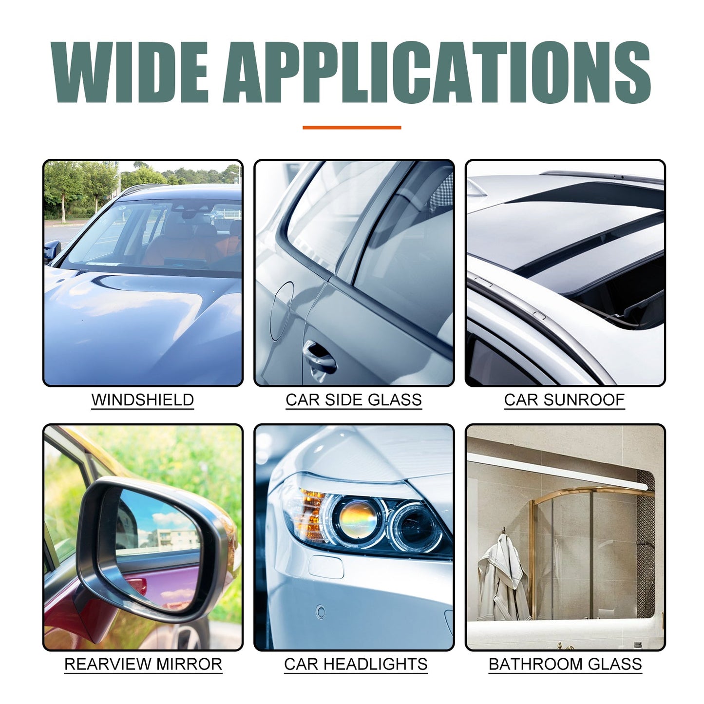 Car Glass-Anti Fog Hydrophobic Coating Spray, Rearview Mirror Windshield Cleaner Stains Hydrophobic Water Spray Antifogging Agent eprolo