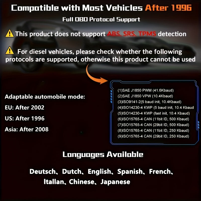 [OBD2 Scanner USB-Powered] UUPAS 2025 Compatible for Most Cars OBD2 Scanner Compatible with USB-Powered OBDII Diagnostic Tool, Real-Time Car Engine Fault Code Reader, No Battery Required, for Professional Mechanics & DIY Vehi ferrersa