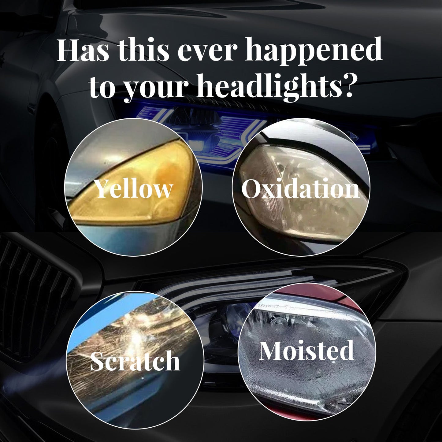 Headlight Restorer, Car Headlight Scratch Repair Refurbishment Maintenance Brightening Coating Polishing Fluid eprolo