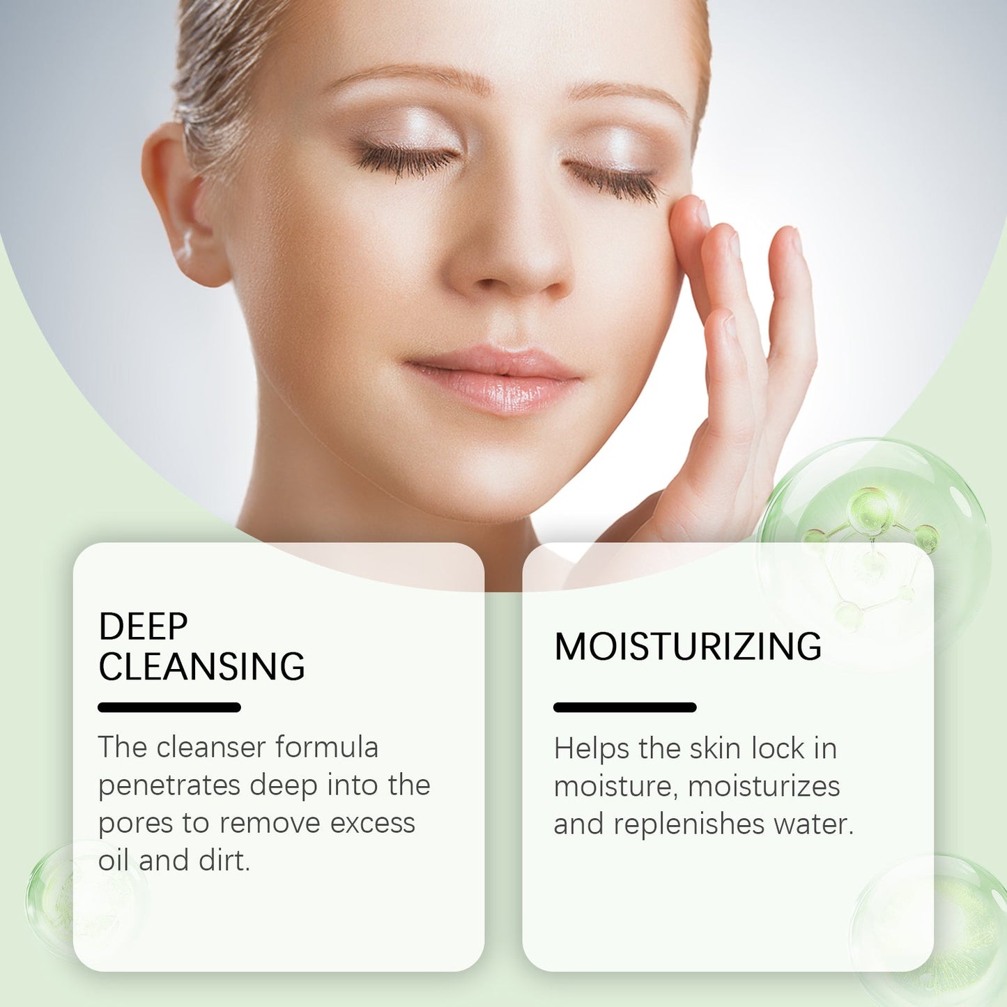 Viareline Salicylic Acid Cleanser Gently Cleanses Face, Refreshing Oil Control, Delicate Pores, Moisturizing And Brightening eprolo