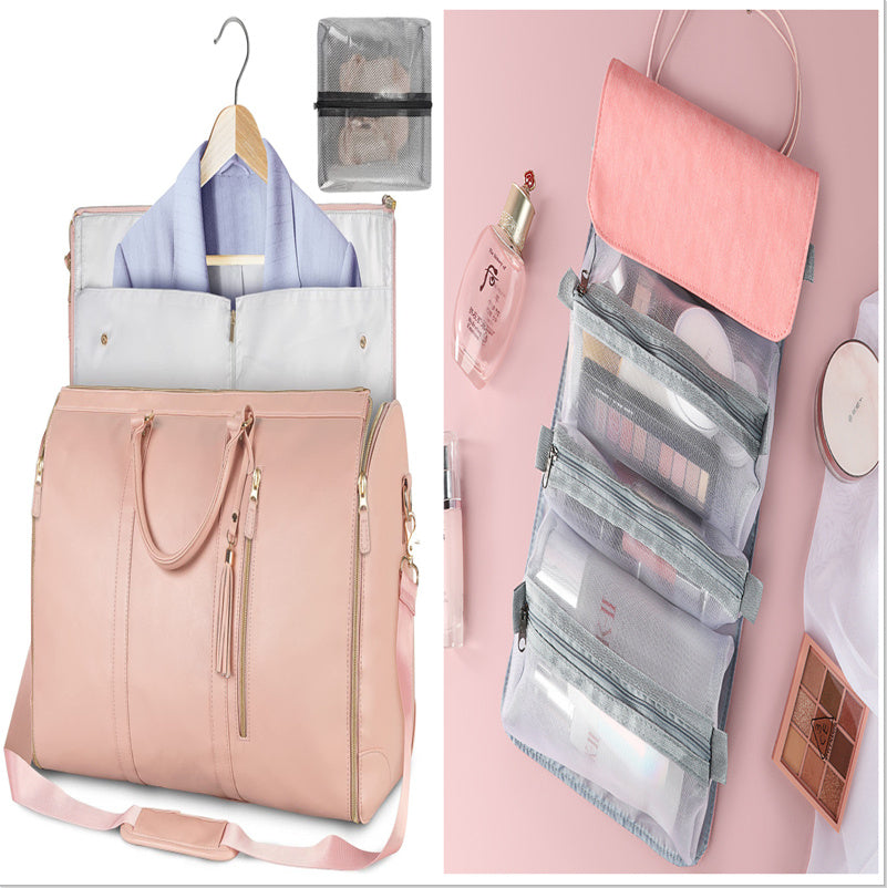 Large Capacity Travel Duffle Bag Women's Handbag Folding Suit Bag Waterproof Clothes Totes ferrersa