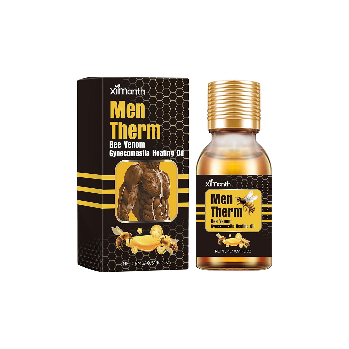 Ximonth Men's Breast Shaping Care Liquid (15ml) Enhances The Firmness And Luster Of The Chest Contour eprolo
