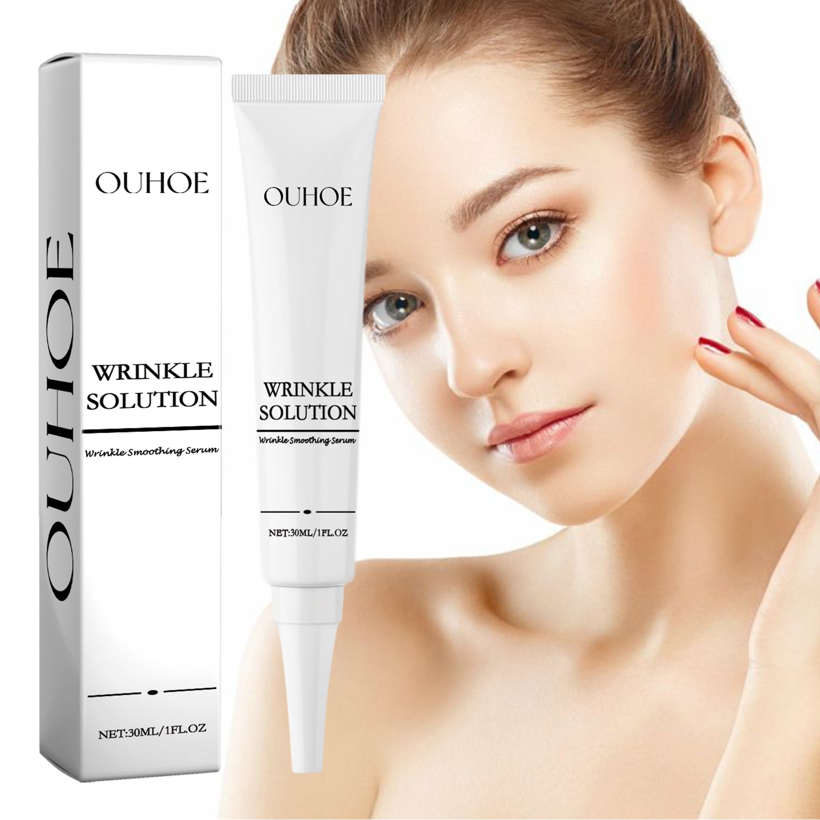 OUHOE Anti-Wrinkle Serum, Firming Facial Skin, Lightening Fine Lines, Lifting Hair Lines, Brightening Skin Essence eprolo