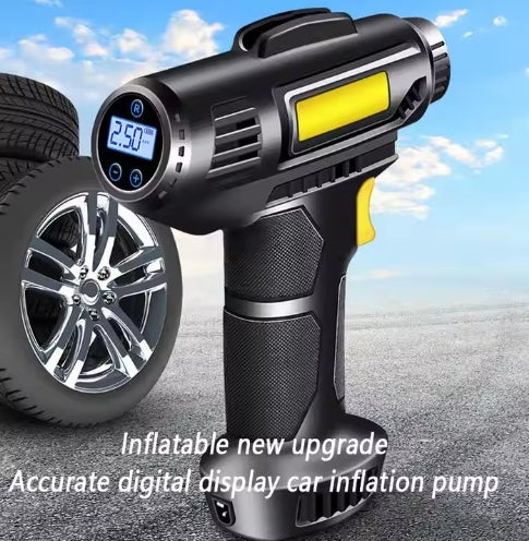 Car Tire Inflator Wireless Intelligent Digital Display Portable Handheld Car Inflator Bicycle DC-Powered by People