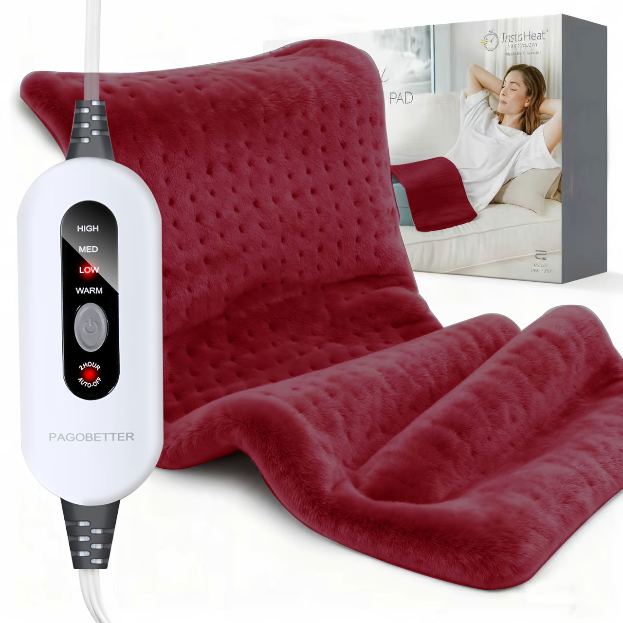 Electric Blanket, Fast Warming Flannel Material with Adjustable Heat Levels & Auto Shut-Off, Machine Washable Soft Throw, 50x60in 3XL 33x17in Plus 12x24in & Small 12x15, Birthday Christmas Gifts for Women Men Family ferrersa