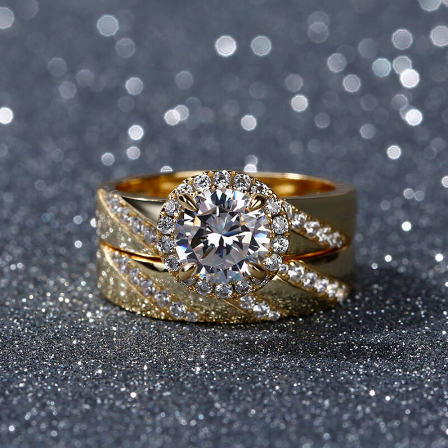 Set of 2 Sparkling Zirconia Rings, Perfect for Valentine'S Day, Holidays, Daily Wear, Romantic Dates, Celebrations, Weddings, Engagements, Proposal Rings, Ideal for Wives, Girlfriends, Mother'S Birthdays, Anniversaries, New Y ferrersa