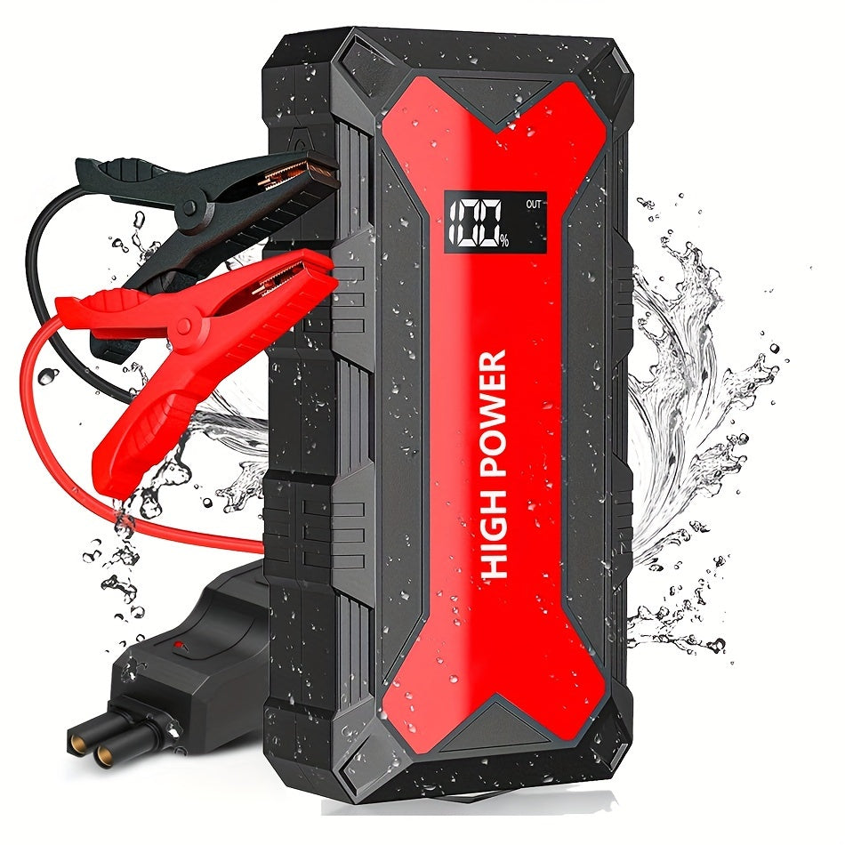 [Portable Car Jump Starter] 2500A Portable 12V Car Jump Starter Power Bank - Battery Booster Charger Starting Device for Petrol Diesel Car Starter Buster (6.0L Gas or 5.0L Diesel Engine) ferrersa