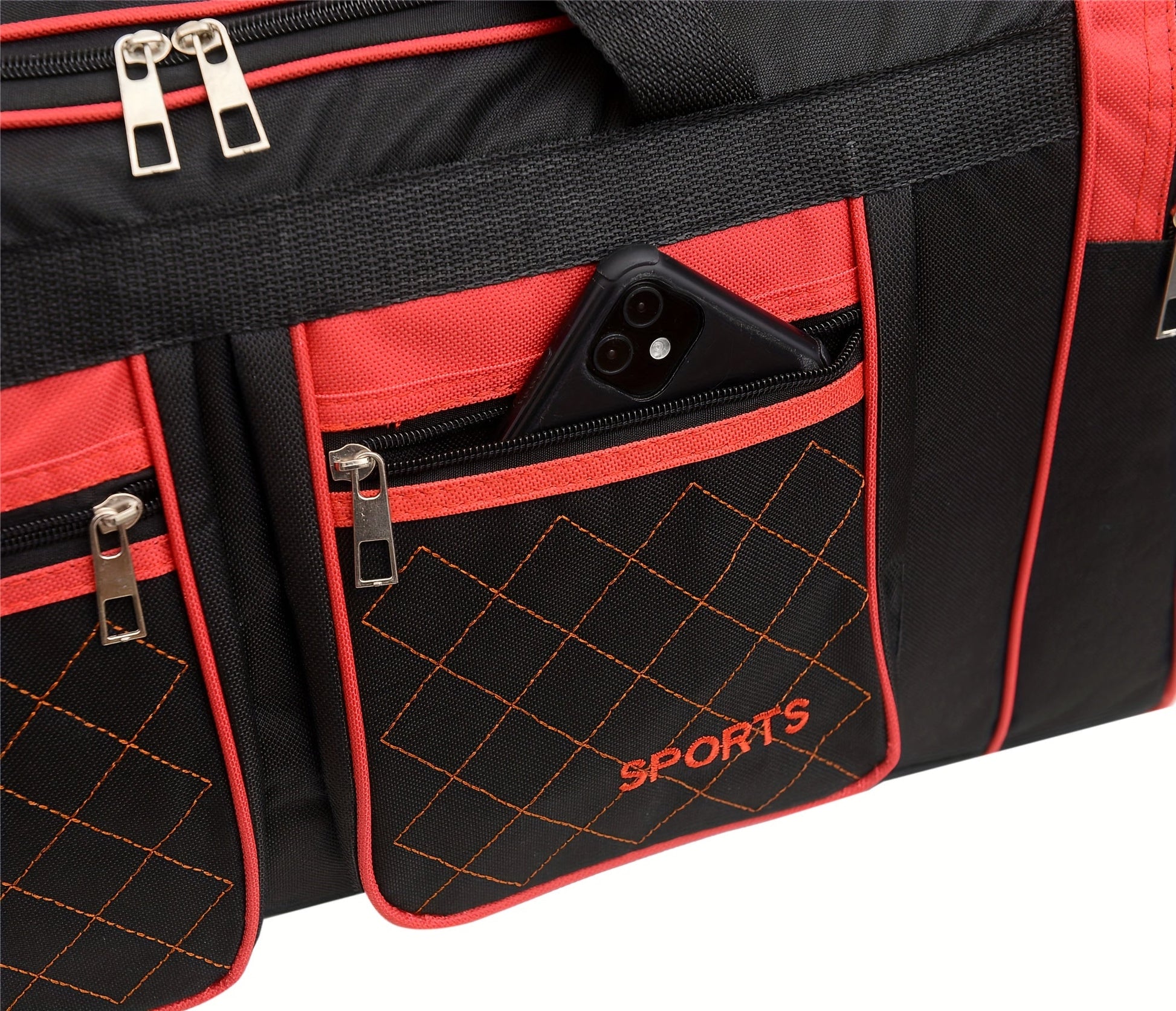 [Durable Nylon Duffel Bag] Large Capacity Heavy-Duty Nylon Duffel Bag for Men & Women - & Checkered Sporty Travel Tote with Adjustable Shoulder Strap, Multiple Compartments & Zipper Closure, Spacious Gym, Weekend, Business, S ferrersa