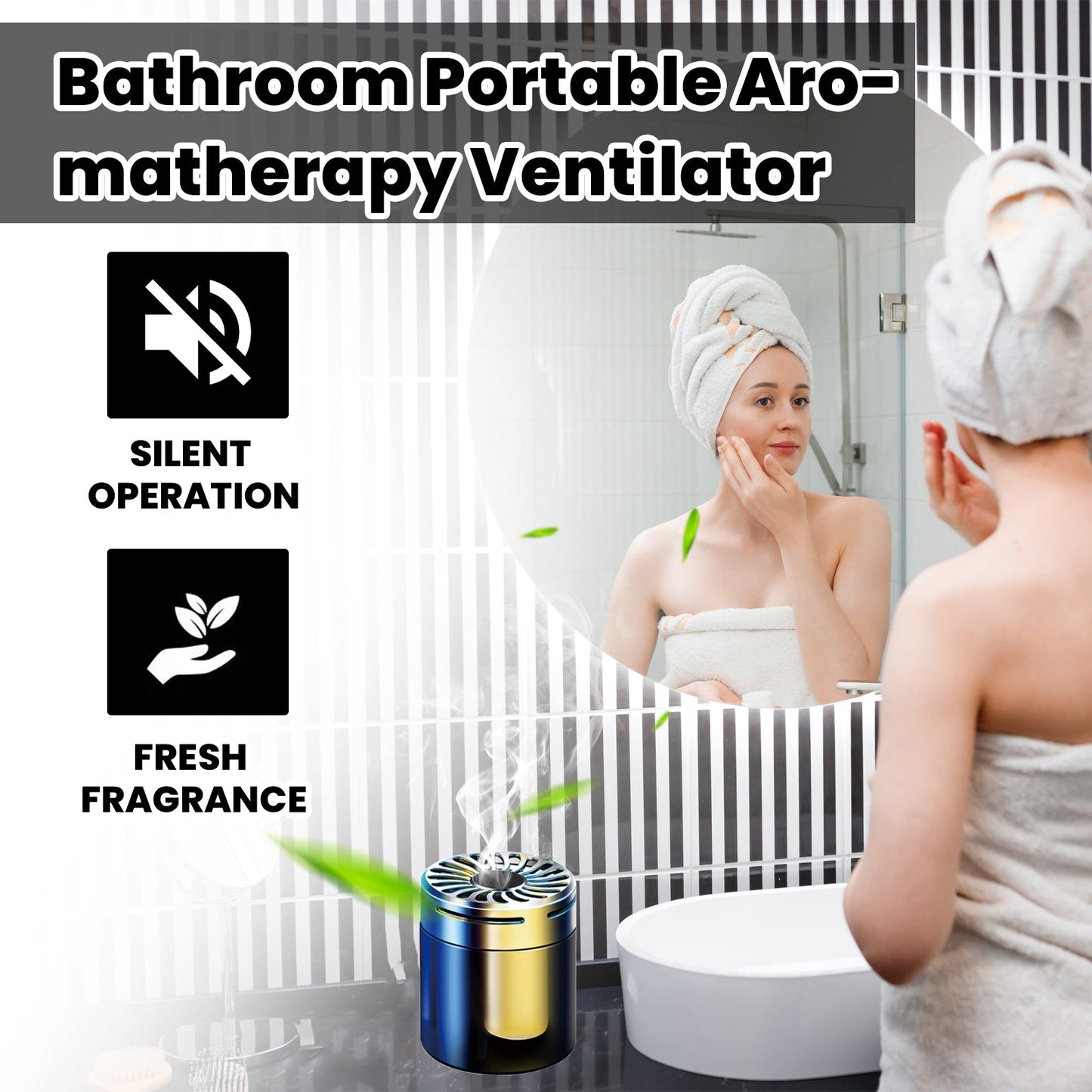 Bathroom Portable Ventilation Aromatherapy, Car Aromatherapy Bathroom Bedroom Deodorant Adornment eprolo