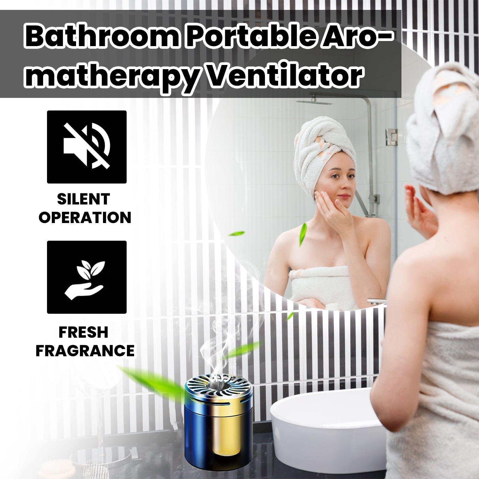Bathroom Portable Ventilation Aromatherapy, Car Aromatherapy Bathroom Bedroom Deodorant Adornment eprolo