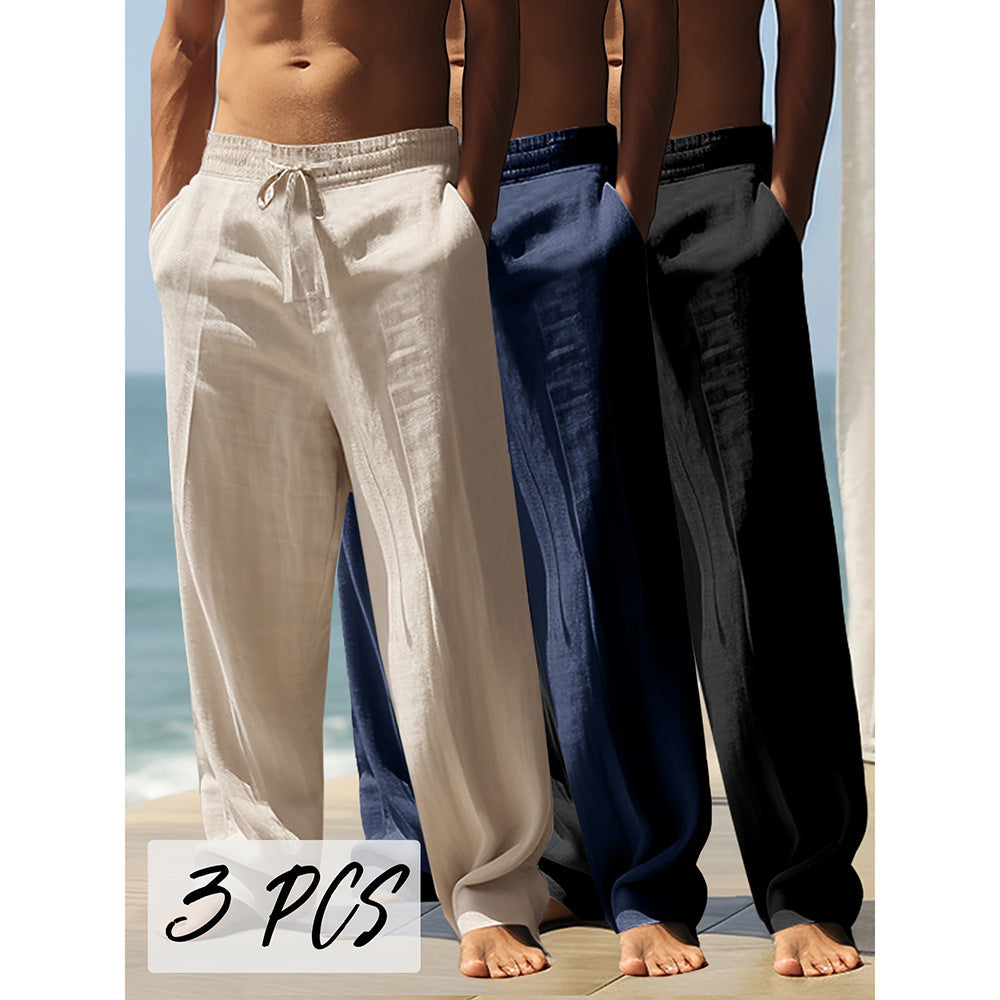 Men's Breathable And Loose Sports Straight Long Pants ferrersa