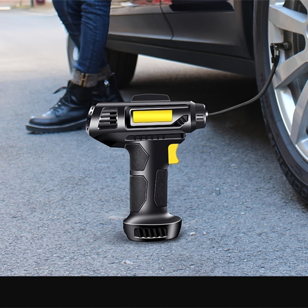 Car Tire Inflator Wireless Intelligent Digital Display Portable Handheld Car Inflator Bicycle DC-Powered by People