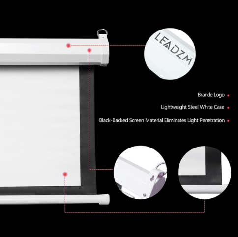 Projection Motorized Screen DC-Powered by People