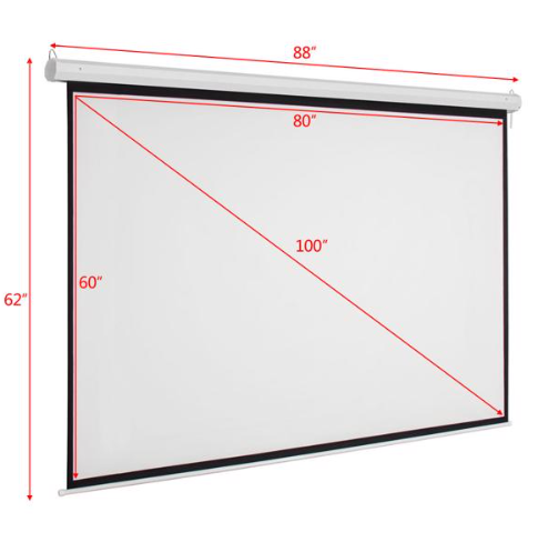 Projection Motorized Screen DC-Powered by People