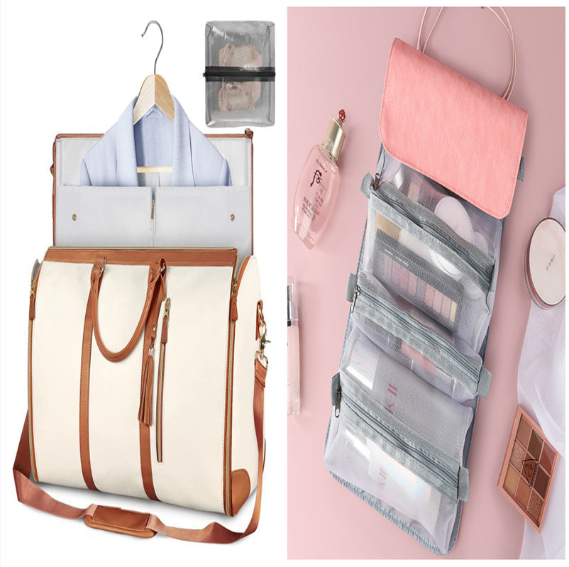 Large Capacity Travel Duffle Bag Women's Handbag Folding Suit Bag Waterproof Clothes Totes ferrersa