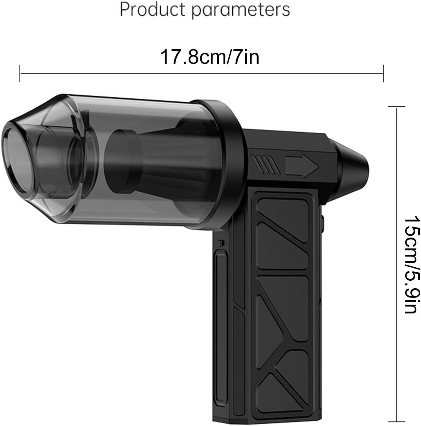 Compressed Air Duster, 130000RPM Handheld Car Vacuum-Air Blower& Pump, 4 Gear Adjustable Electric Air Duster Keyboard Duster With LED Light- Blower DC-Powered by People