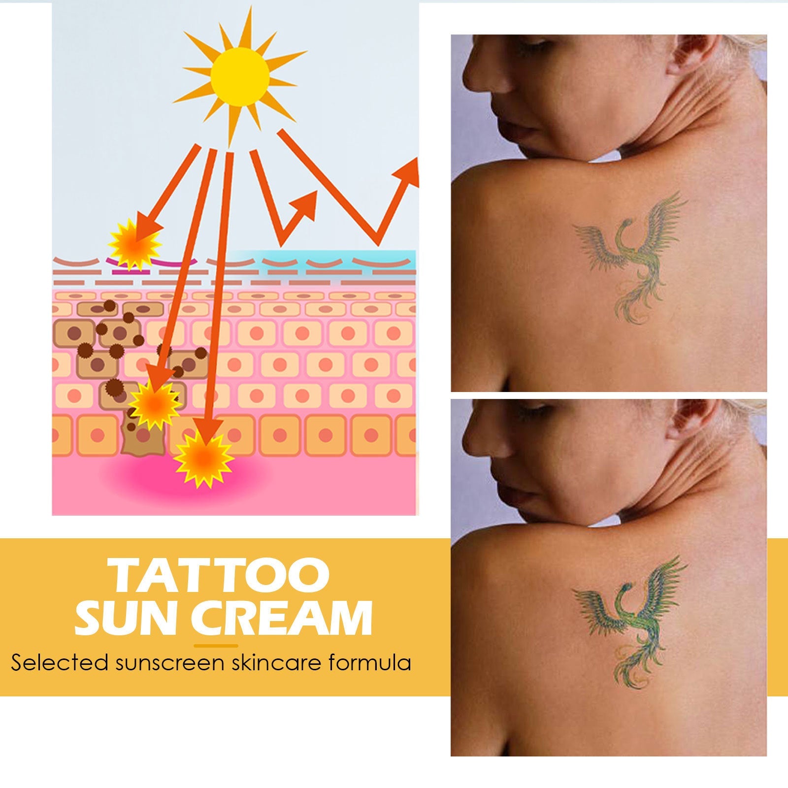 Tattoo Protection Cream Outdoor Isolation Protection Uv Moisturizing Repair Tattoo Discoloration eprolo