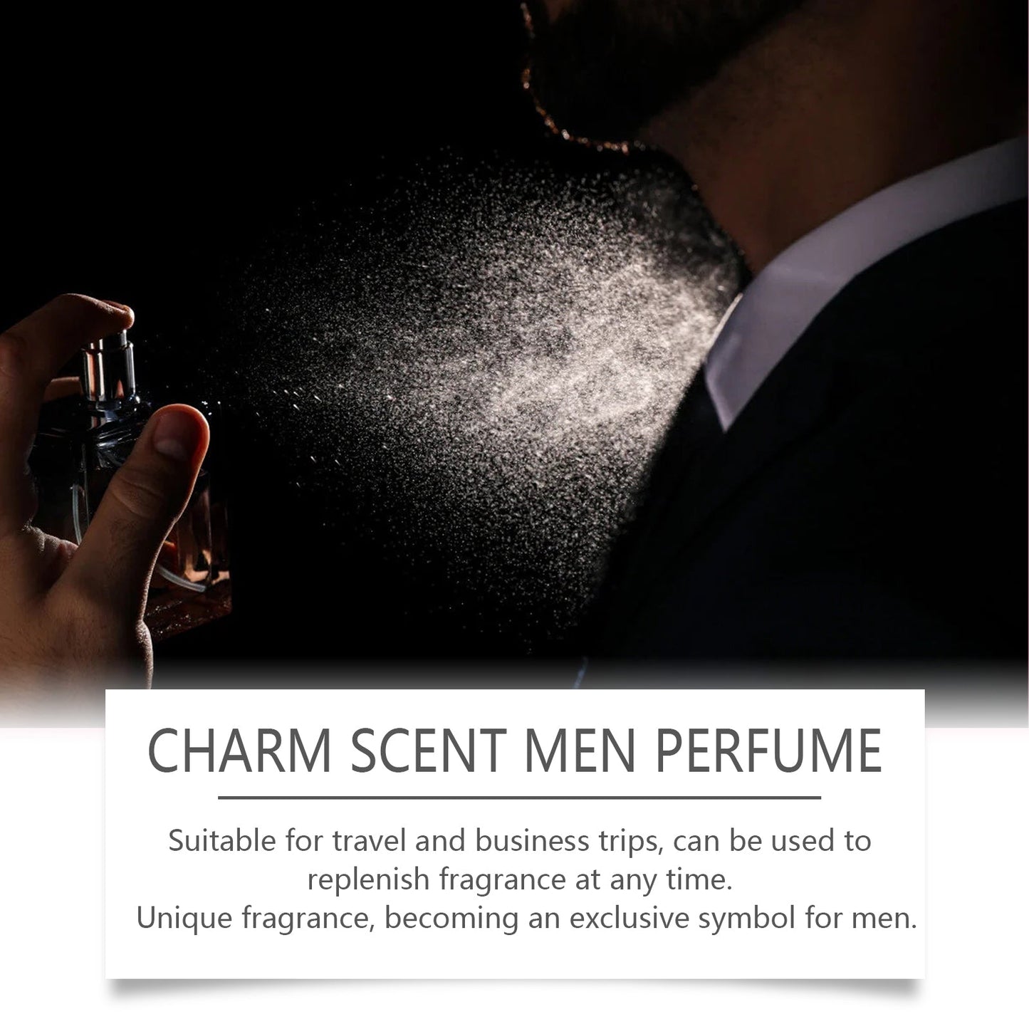 Men's Perfume, Long Lasting Light Fragrance Wood Fragrance Fresh Natural Release Men's Charm Perfume eprolo