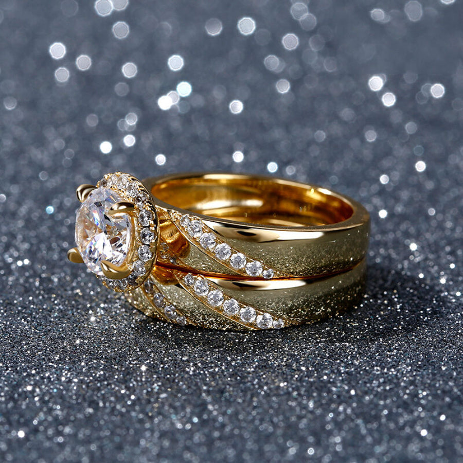 Set of 2 Sparkling Zirconia Rings, Perfect for Valentine'S Day, Holidays, Daily Wear, Romantic Dates, Celebrations, Weddings, Engagements, Proposal Rings, Ideal for Wives, Girlfriends, Mother'S Birthdays, Anniversaries, New Y ferrersa