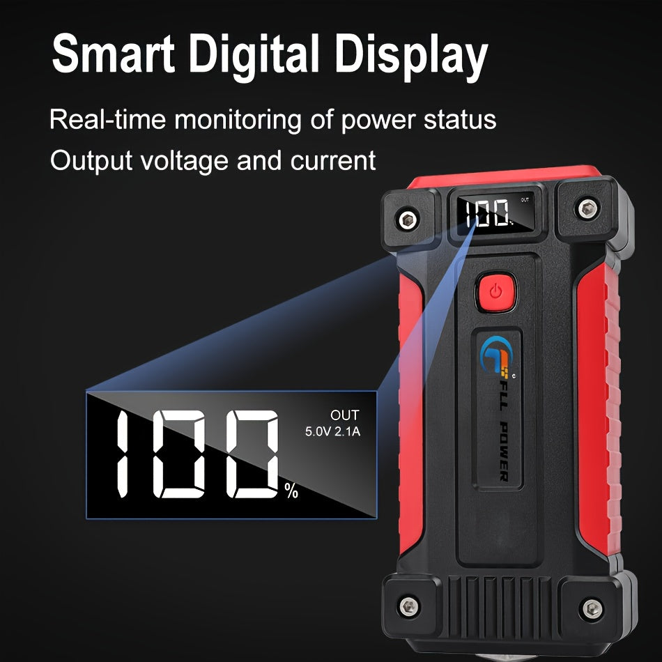 [Portable Car Jump Starter] 2500A Portable 12V Car Jump Starter Power Bank - Battery Booster Charger Starting Device for Petrol Diesel Car Starter Buster (6.0L Gas or 5.0L Diesel Engine) ferrersa