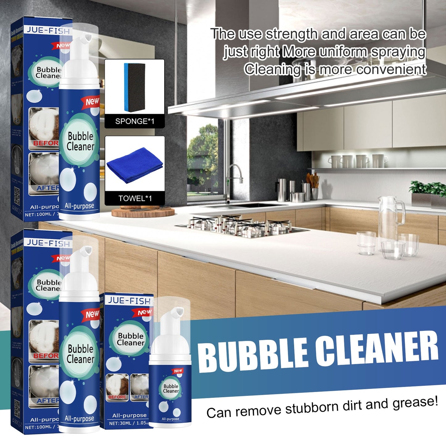 Oil Foam Cleaner Multi-Purpose Heavy Oil Foam Cleaner For Kitchen Stove Hood eprolo
