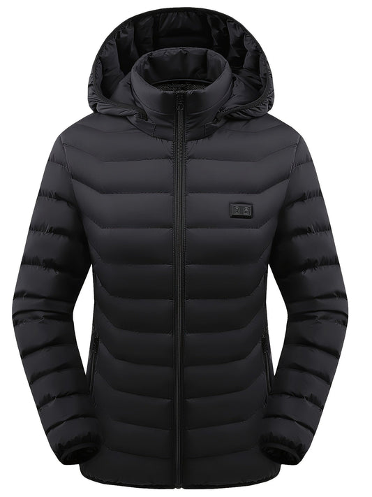 Women's Heated Jacket, Autumn & Winter Outdoor Sports Casual Warm Jacket, Autumn & Winter Outdoor Sports, Skiing Fashionable Heated Jacket, Perfect Gift for Christmas, Thanksgiving & New Year (Includes Battery) ferrersa
