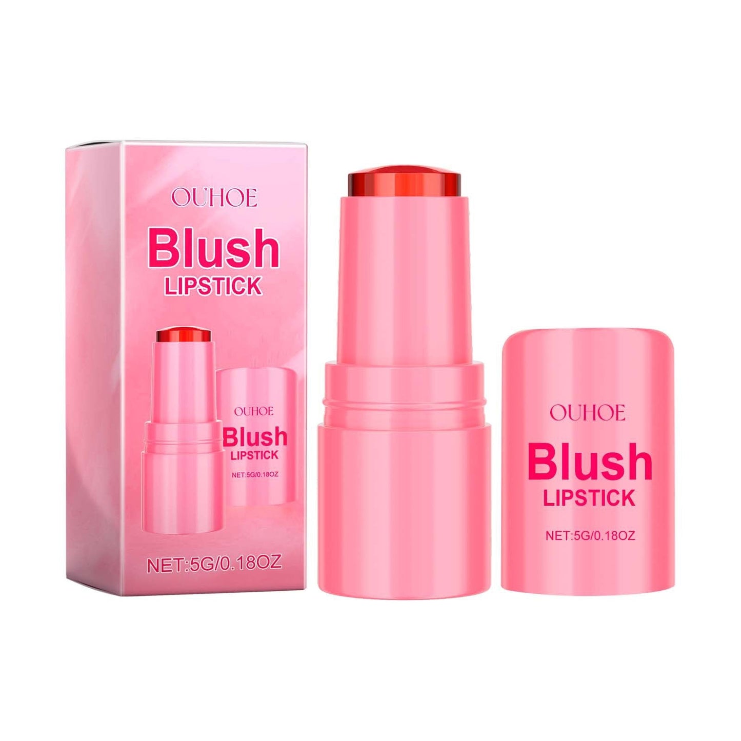 Blush Lipstick, Natural Nude Light Long-Lasting Easy Color Blush Lip Gloss Stick eprolo