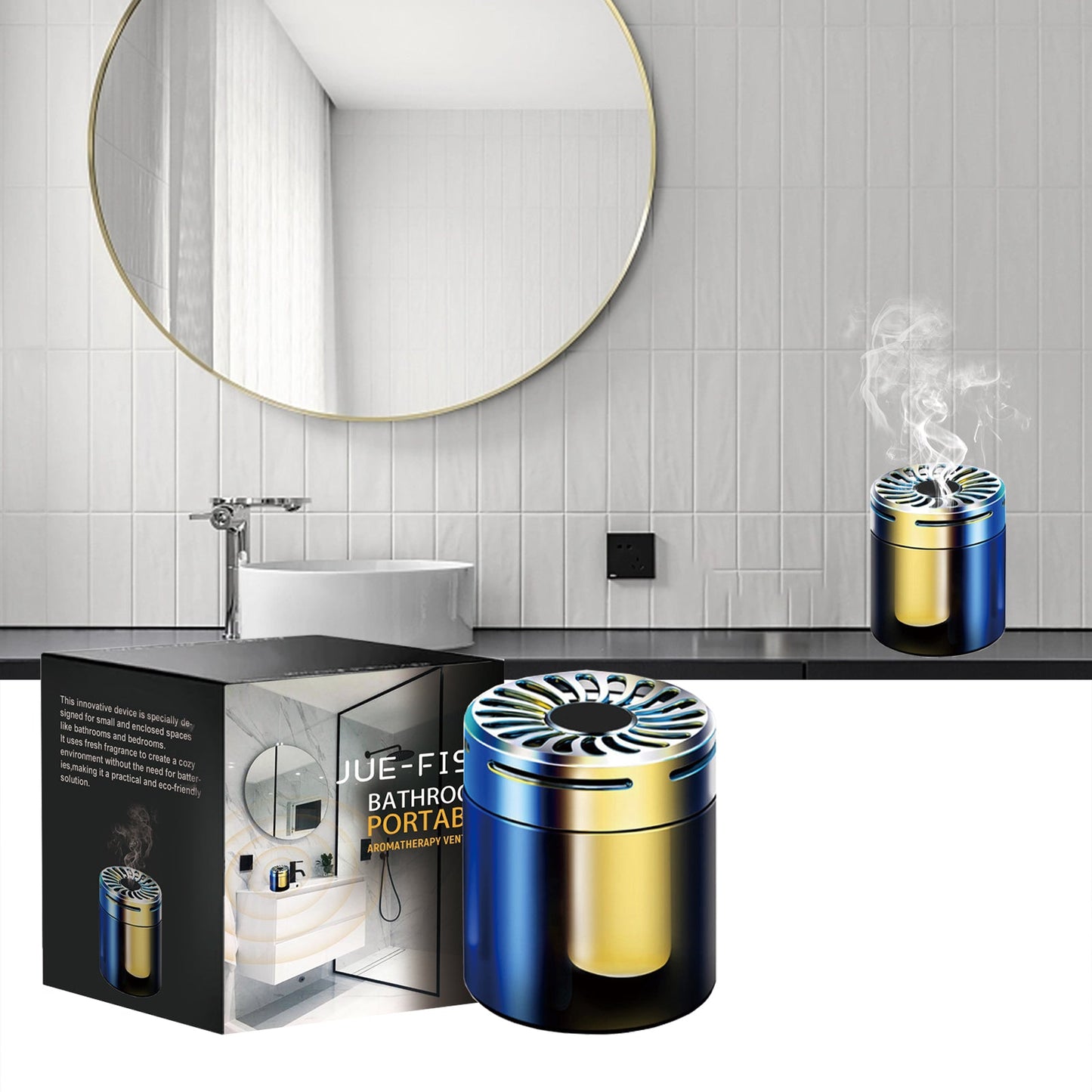 Bathroom Portable Ventilation Aromatherapy, Car Aromatherapy Bathroom Bedroom Deodorant Adornment eprolo