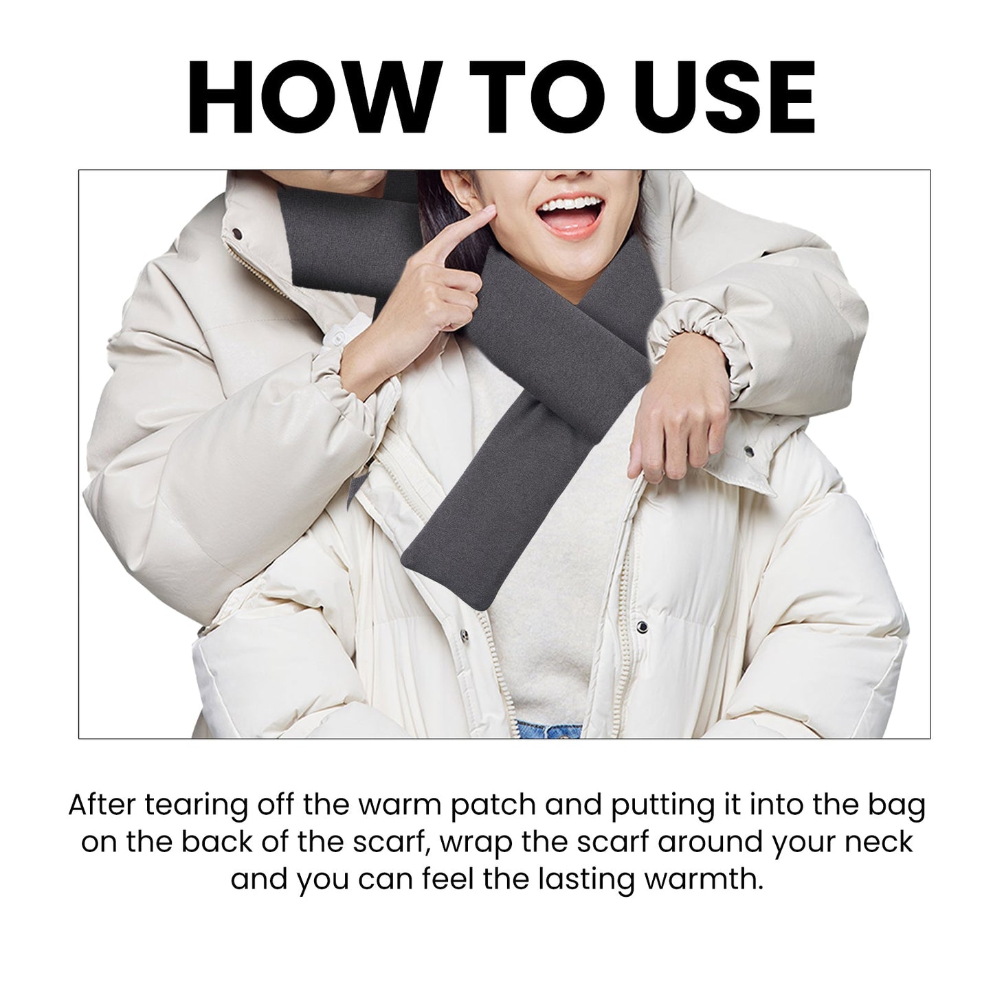 HouKea Heating Scarf, Winter Neck Protector Hot Compress Neck Cover Cold Anti-Freezing Warm Heat Scarf Warm Baby eprolo
