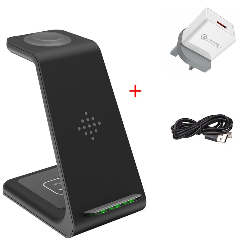 3 In 1 Fast Charging Station Wireless Charger Stand Wireless Quick Charge Dock For Phone Holder ferrersa