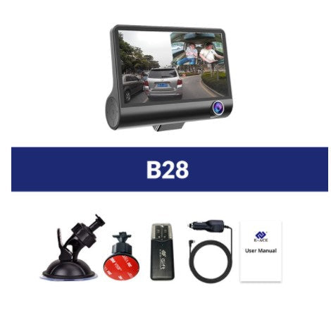 1080P High-definition Three-record Driving Recorder DC-Powered by People
