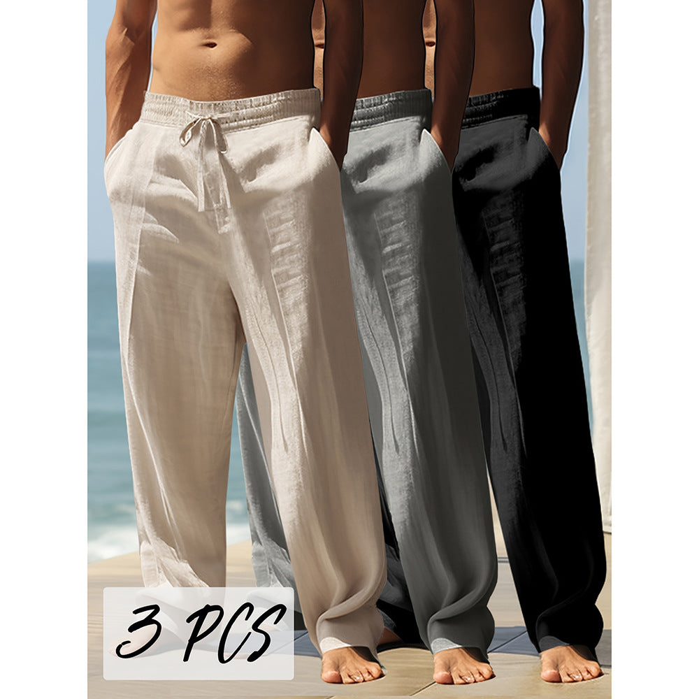 Men's Breathable And Loose Sports Straight Long Pants ferrersa
