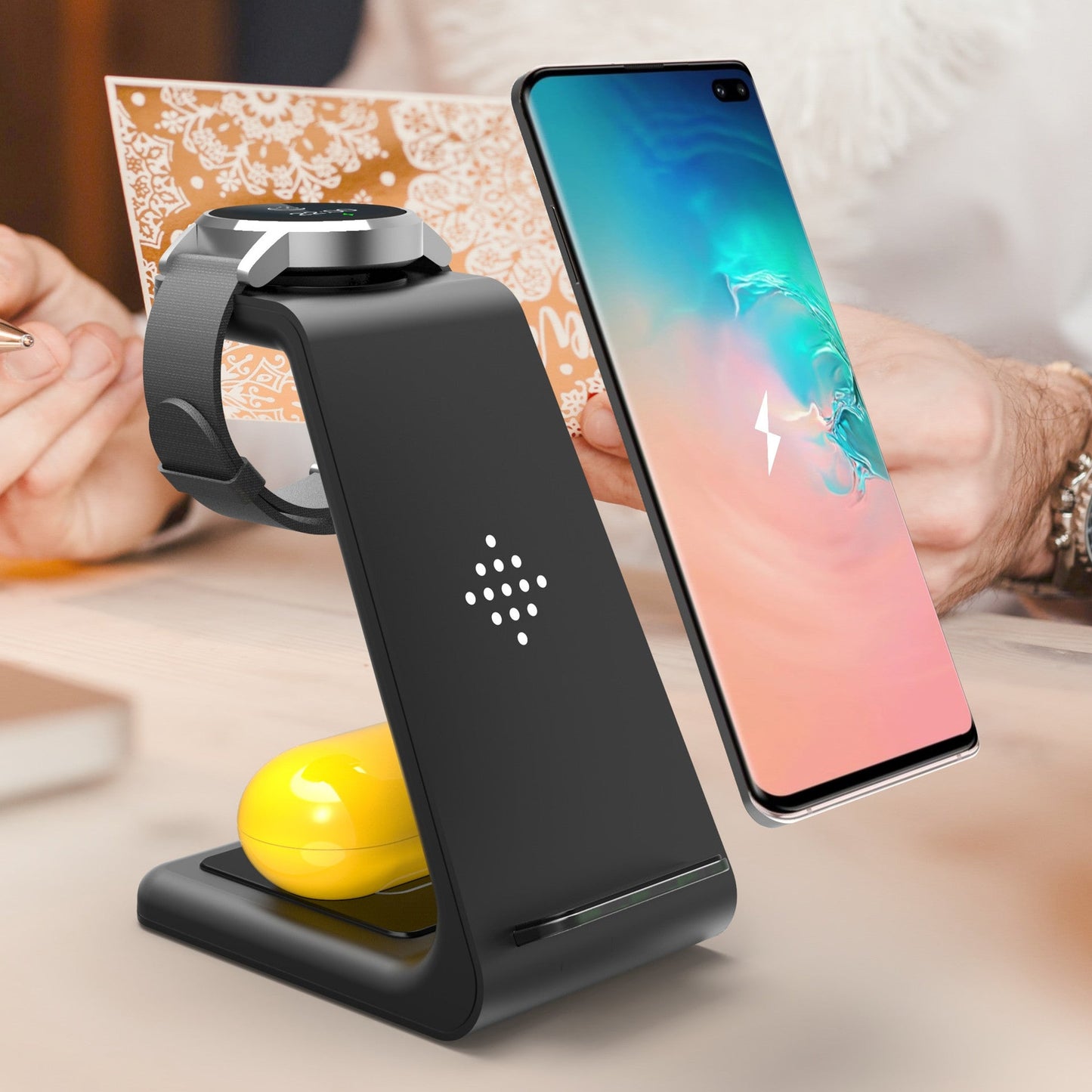 3 In 1 Fast Charging Station Wireless Charger Stand Wireless Quick Charge Dock For Phone Holder ferrersa