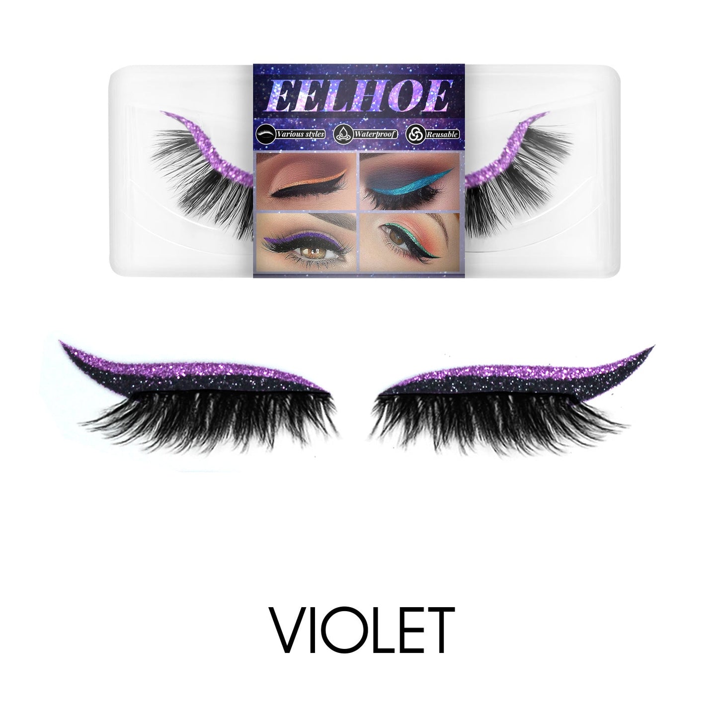 Eyeliner And Eyelash Stickers, Self-Adhesive False Eyelashes With European And American 3d Eyelash Eyeshadow Eyeliner eprolo