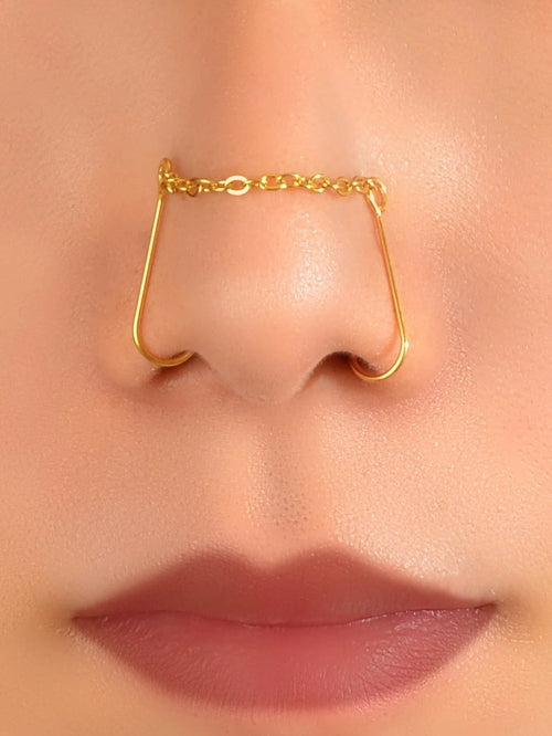 1pc Geometric Chain Link Punk Fake Nose Ring Lip Nose Body Piercing ferrersa