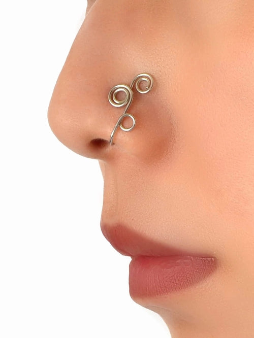 Feelontop Geometric Circle Fake Nose Ring Lip Nose Body Piercing Stud ferrersa