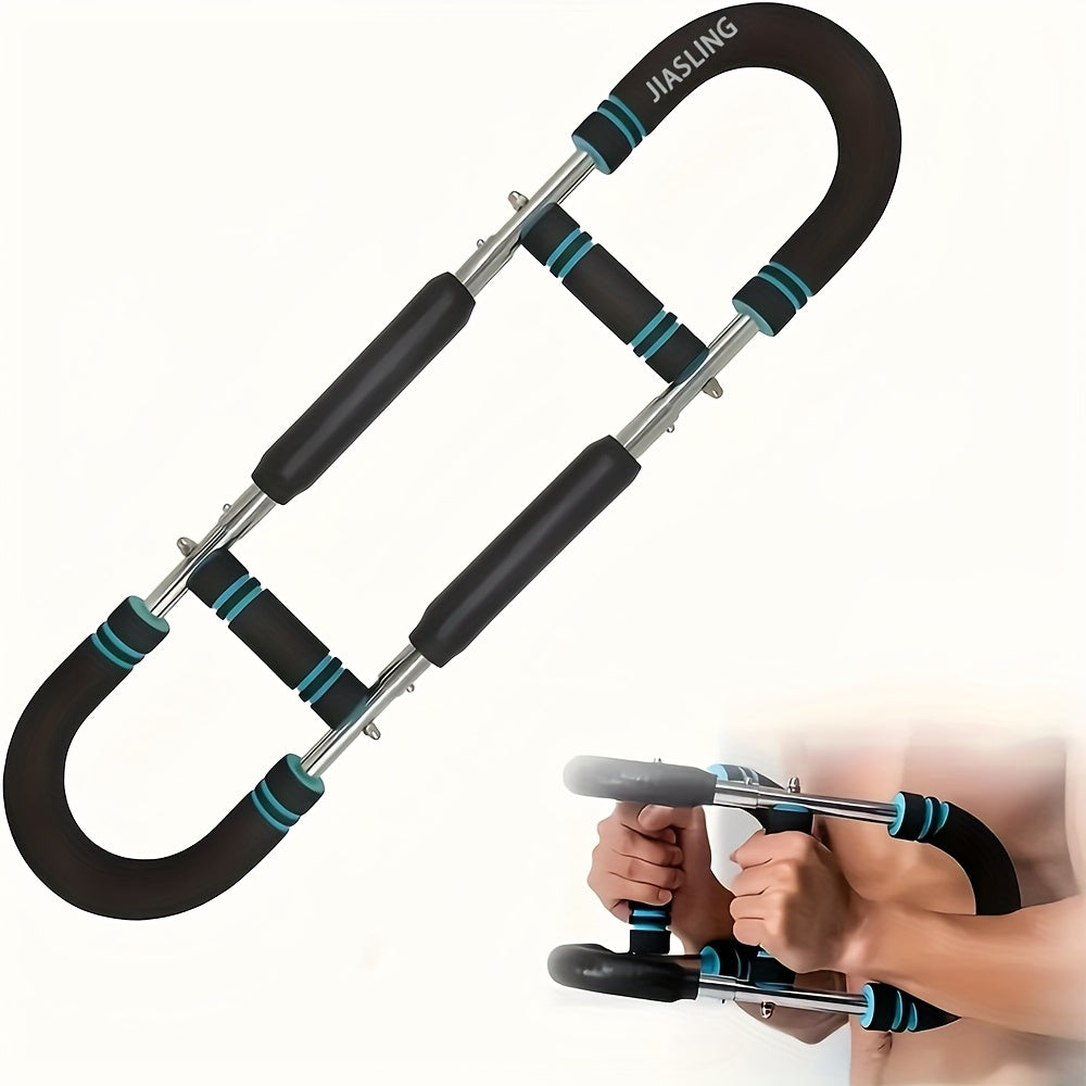 Portable Home Gym Equipment] Arm Strength Trainer U-Shaped Multi-Functional Adjustable Forearm Strengthener Chest Exercise Equipment, Triceps, Portable Spring Resistance 2 Levels Of Adjustable Resistance Bands, Comfortable G ferrersa