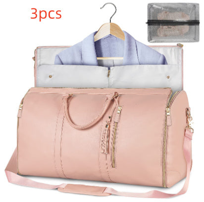Large Capacity Travel Duffle Bag Women's Handbag Folding Suit Bag Waterproof Clothes Totes ferrersa
