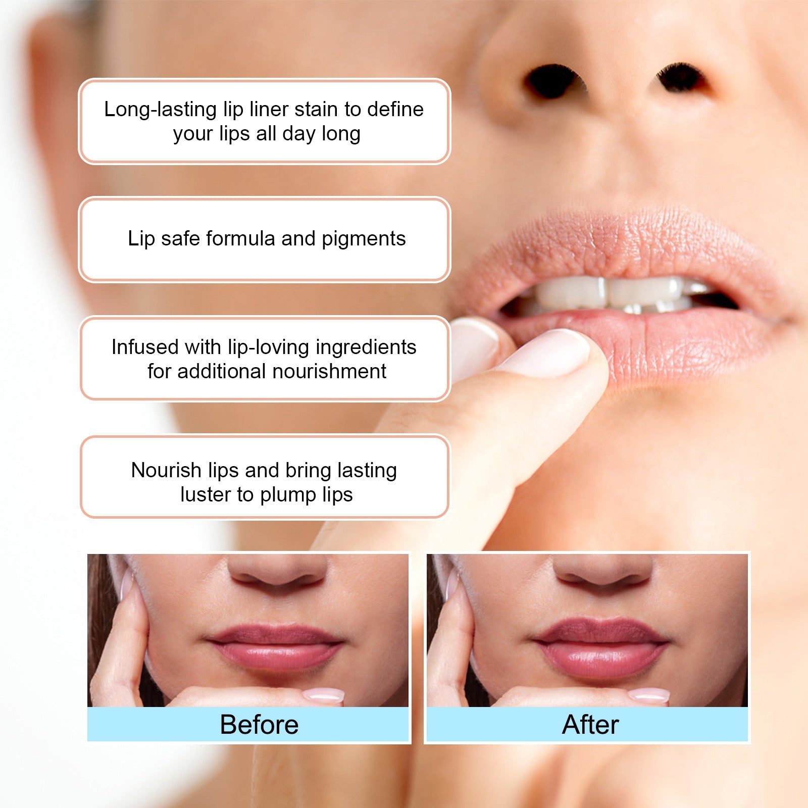 Stripping Lip Liner Outline Waterproof DC-Powered by People