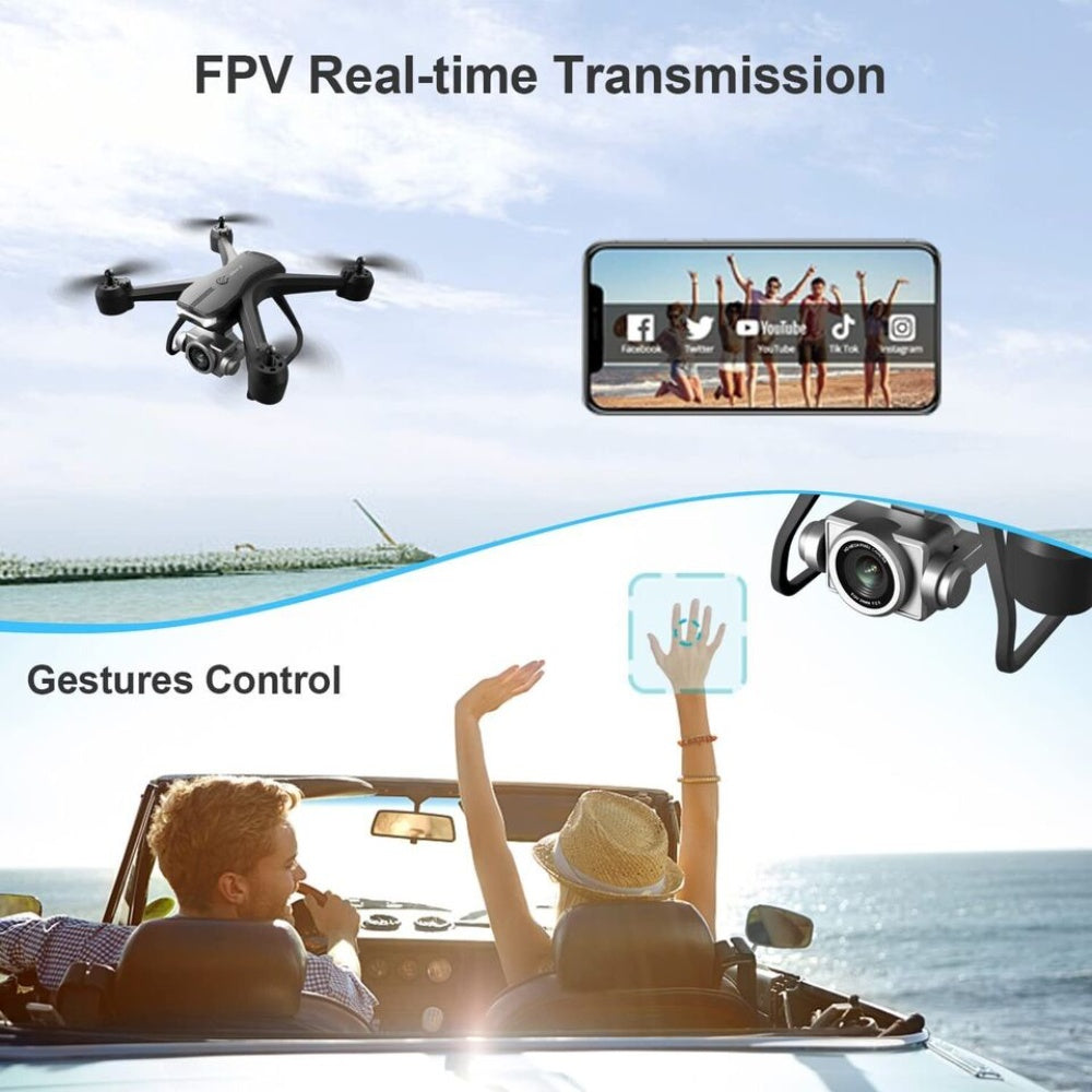 V14 Professional Drone 6K HD Dual Camera Wifi FPV Portable RC Quadcopter 2 BATTERY,Drones Suitable For Adults & Beginners.Logistics Is Randomly Sent By UPS,USPS,Self-pickup. DC-Powered by People