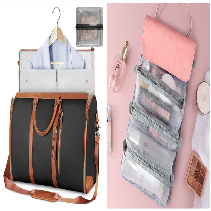 Large Capacity Travel Duffle Bag Women's Handbag Folding Suit Bag Waterproof Clothes Totes ferrersa