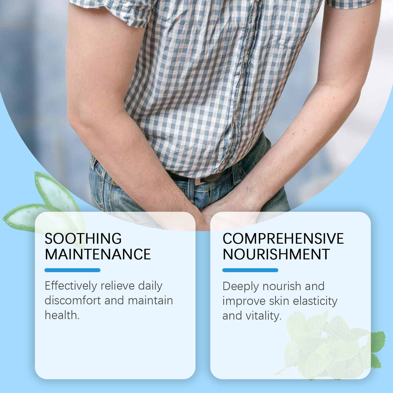 North Moon Men's Body Care Gel Gentle Moisturizing Herbal Treatment Gel For Men's Body Skin eprolo