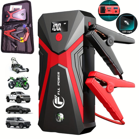 1600A/3000A/3500A Car Battery Booster | 12V Portable Jump Starter Power Bank for Gas and Diesel Cars with USB Charge Ports and LED Flashlight, Conductive Metal, Digital Display, Quick Charge, USB Type-C and USB Connectors, Li ferrersa