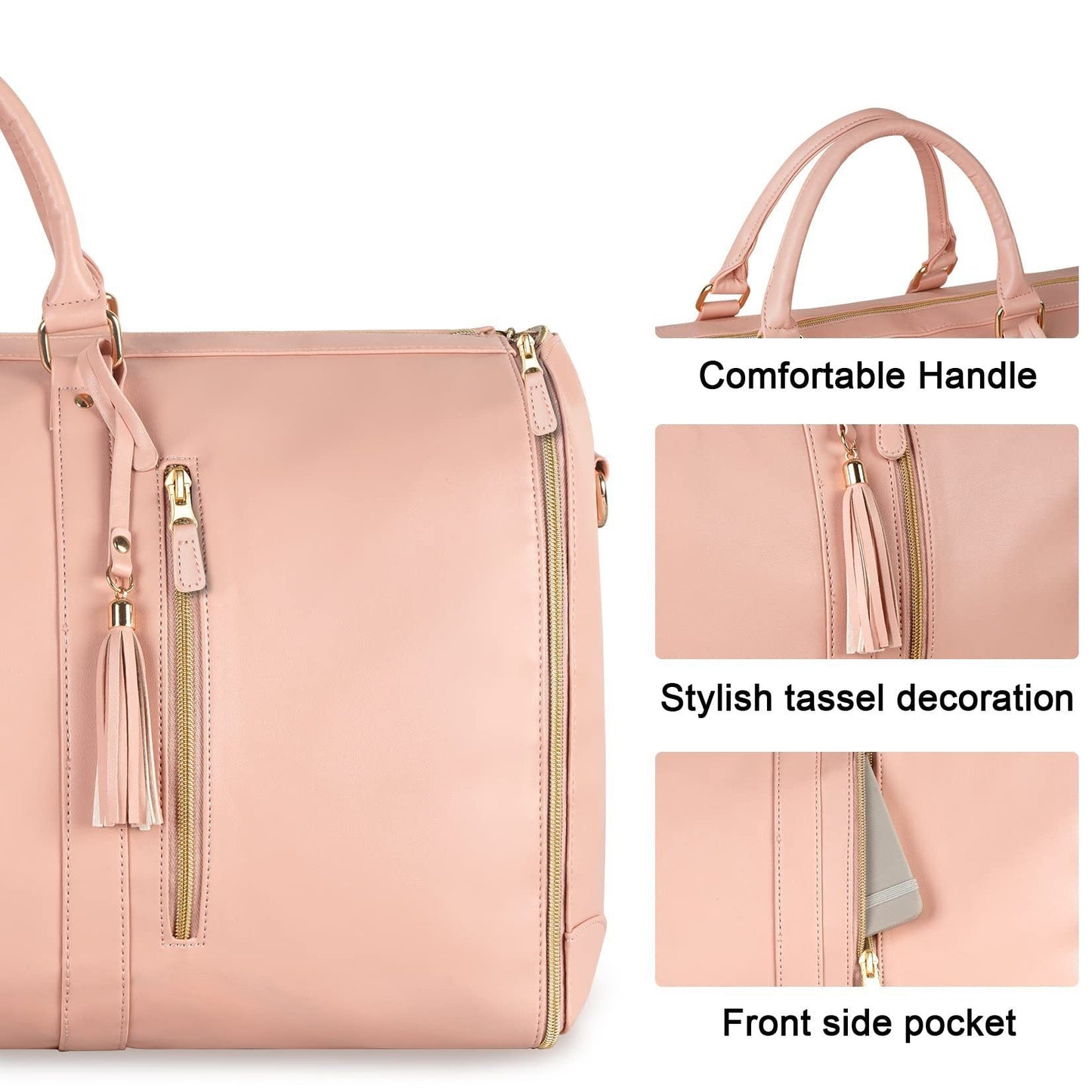 Large Capacity Travel Duffle Bag Women's Handbag Folding Suit Bag Waterproof Clothes Totes ferrersa